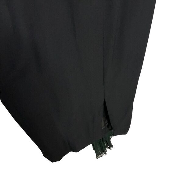 Vintage Gale Mitchell Designer 90's Black One Shoulder Dress w/ 100% Silk Sash - Picture 7 of 10